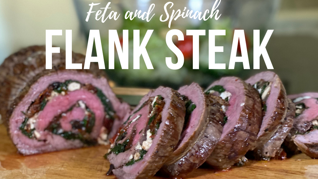 Feta and Spinach stuffed Flank Steak